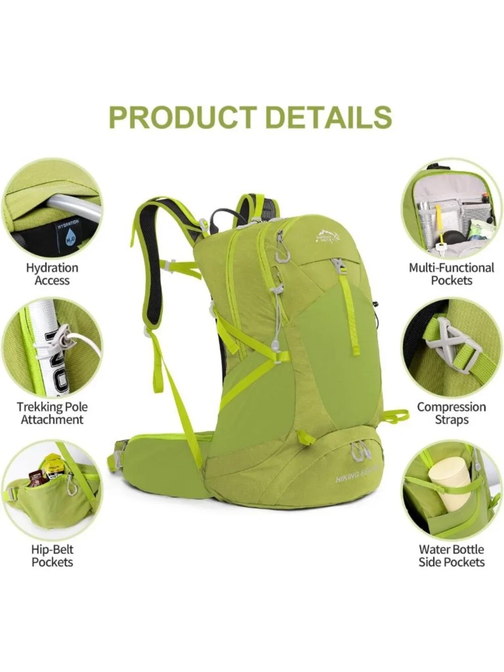 Waterproof Hiking Backpack 26L/40L, Lightweight Daypack with 3L Bladder & Rain